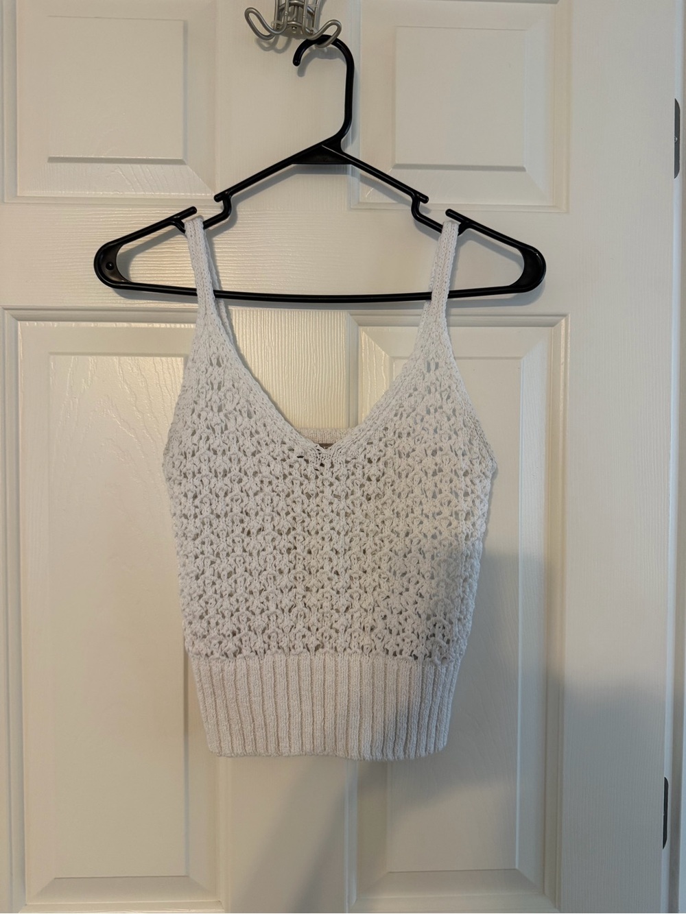 J. Crew White Crochet V-Neck Camisole